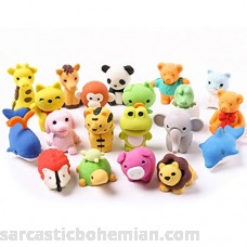 Lsushine 20 Animal Collectible Set of Random Adorable Animals Erasers Best for Kids Fun and Games B01GCJQQH8